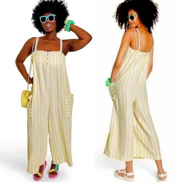 Stoney Clover Lane Pants - Stoney Clover x Target Yellow Striped Jumpsuit